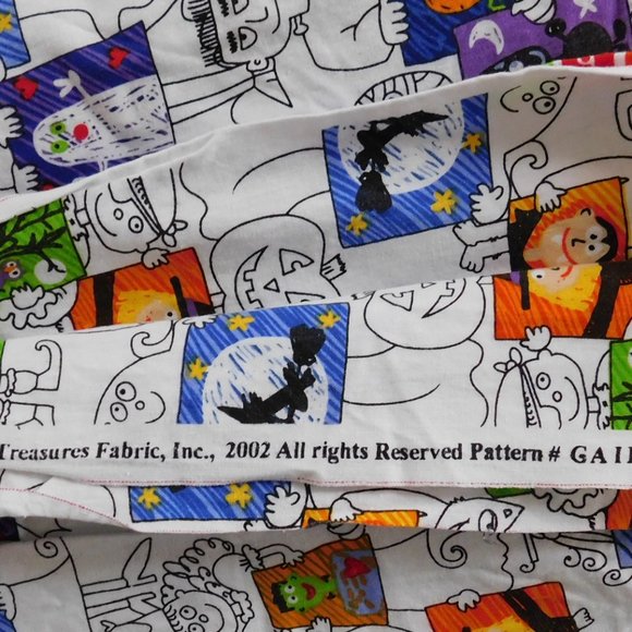 Holiday Halloween Witches Monsters Fabric Timeless Treasures 2002 44W 2 7/8 Yd - Picture 3 of 4